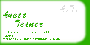 anett teiner business card